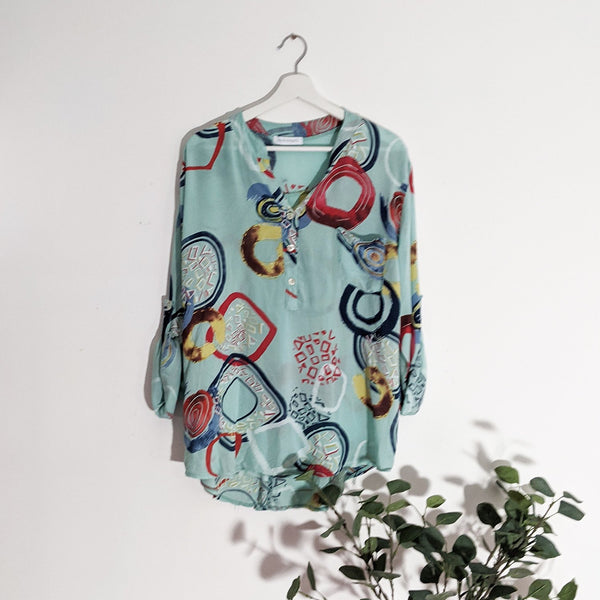 Random print casual shirt