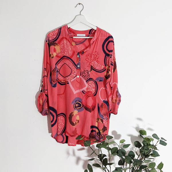 Random print casual shirt