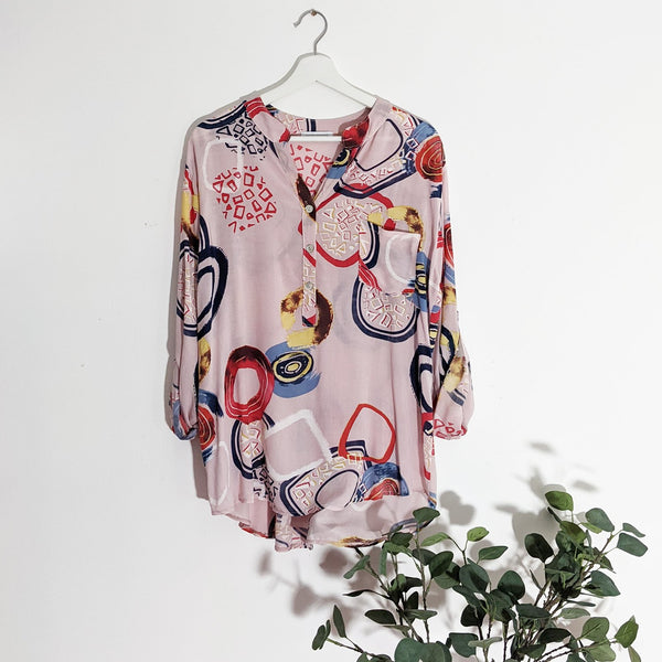 Random print casual shirt